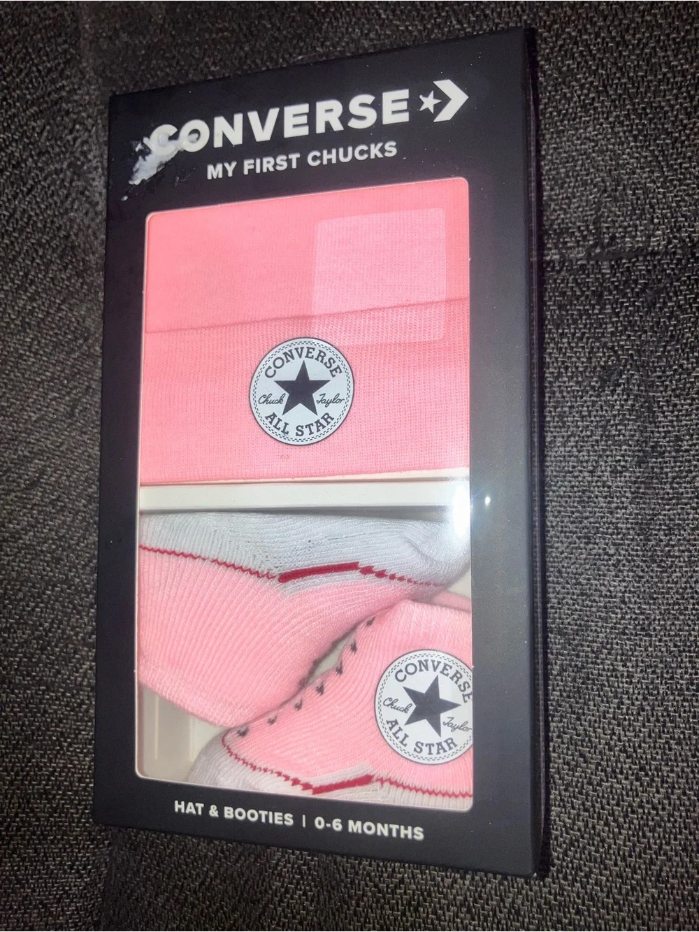 BNWT Converse My First Chucks Hat & Booty Set 0-6 Months Pink Girl